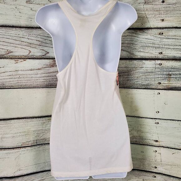 Victoria’s Secret PINK Small White Sequin Logo Racerback Tank - Picture 4 of 6